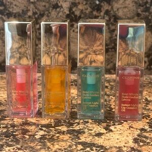 ✨ Clarins Lip Comfort Oil Bundle: candy, honey, mint, raspberry✨